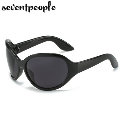 Prevelike ovalne sunčane naočale Ženski proizvodi u trendu 2023. Modne nepravilne sunčane naočale za muškarce Y2K Vintage Gothic Shades Goggles