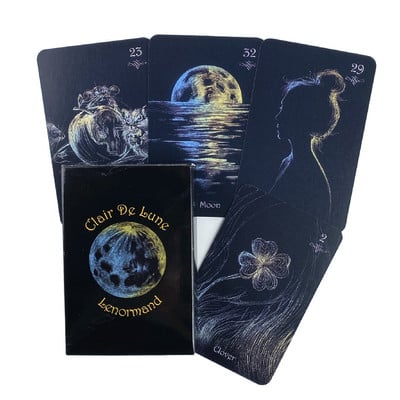 Clair De Lune Lenormand Oracle kortos Taro būrimas stalo žaidimas Vaikų proto vakarėlio kaladė