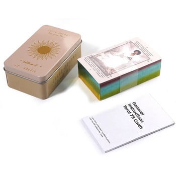 Lucid Dream Card Tarot In Metal Tin Box Fate Divination Family Party Game Tarot Oracle Cards Game for Women Κορίτσι Κάρτες Ταρώ