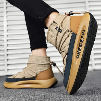 Keep Warm Snow Boots for Men Winte Plus Velvet Πλατφόρμα Βαμβακερά Ανδρικά Ανδρικά Αντιολισθητικά παπούτσια Casual Μποτάκια