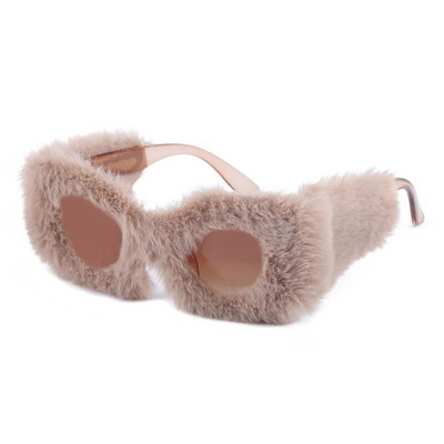 Moodsad, pehmest karusnahast naiste päikeseprillid 2022, uued käsitsi valmistatud sametist päikeseprillid, naiste ülisuured kandilised prillid UV400 naiste varjud