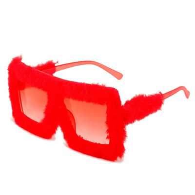 Moodsad, pehmest karusnahast naiste päikeseprillid 2022, uued käsitsi valmistatud sametist päikeseprillid, naiste ülisuured kandilised prillid UV400 naiste varjud