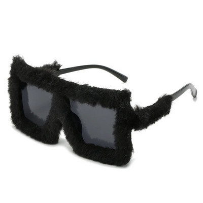 Moodsad, pehmest karusnahast naiste päikeseprillid 2022, uued käsitsi valmistatud sametist päikeseprillid, naiste ülisuured kandilised prillid UV400 naiste varjud