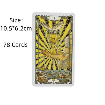 Golden Art Nouveau Cards Tarot A 78 Deck Oracle English Visions Divination Edition Borad Παίζοντας Παιχνίδια