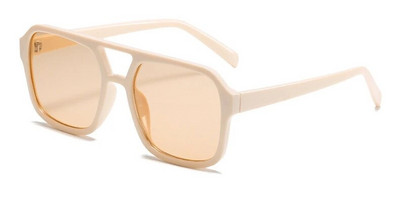 Retro četvrtaste sunčane naočale Žene Muškarci 2023. Novi trendovi Dvostruki snop Žute velike sunčane naočale Ženske prevelike nijanse UV400