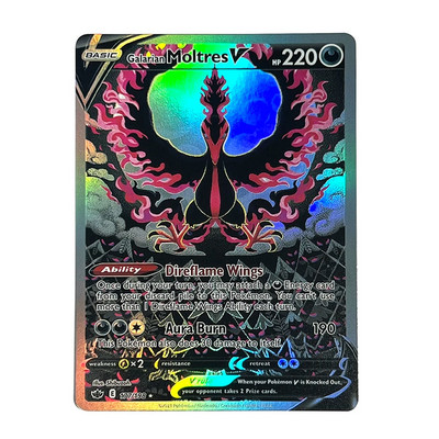 Cutie holografică de cărți Pokemon engleză Charizard Vmax GX Aerodactyl Vstar Pikachu Hobby-uri Colecție rară Cărți de luptă Jucării Cadouri