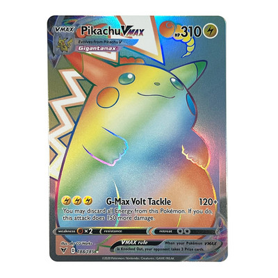 Cutie holografică de cărți Pokemon engleză Charizard Vmax GX Aerodactyl Vstar Pikachu Hobby-uri Colecție rară Cărți de luptă Jucării Cadouri