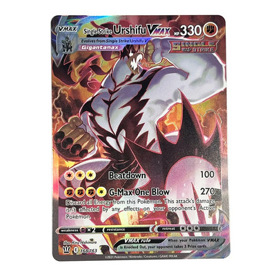 Cutie holografică de cărți Pokemon engleză Charizard Vmax GX Aerodactyl Vstar Pikachu Hobby-uri Colecție rară Cărți de luptă Jucării Cadouri