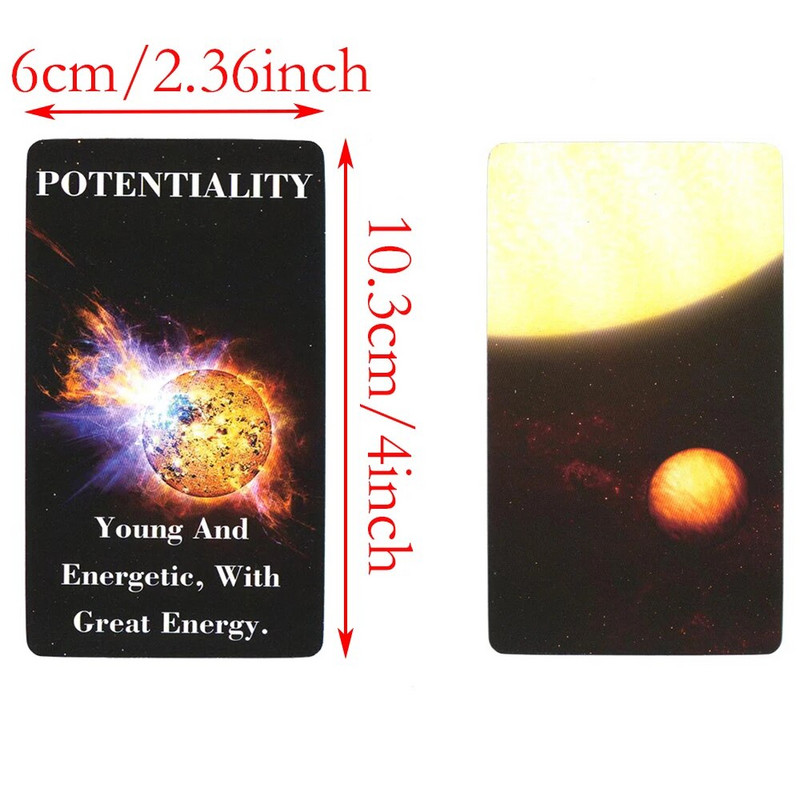 Ključne riječi Kozmos Oracle Karte Proročanstvo Proricanje Proricanje Tarot Špil 64 karte Engleski Značenje na njemu Igračke za proricanje sudbine