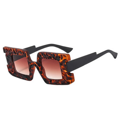 SO&EI Fashion ainulaadsed kahevärvilised ruudukujulised naiste päikeseprillid UV400 retro trendid gradientsed meeste šampanjast päikeseprillid