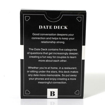 Κάρτες Date Deck Καλύτερο παιχνίδι με κάρτες ρομαντικό επιτραπέζιο παιχνίδι για ζευγάρια Παιχνίδια για πάρτι Οικειότητα Επιτραπέζιο παιχνίδι Δώρα