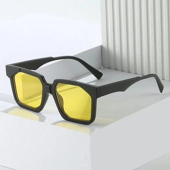 SO&EI Vintage τετράγωνα πολύχρωμα γυαλιά ηλίου Γυναικεία μόδα Clear Ocean Lens Shades UV400 Ανδρικά γυαλιά ηλίου