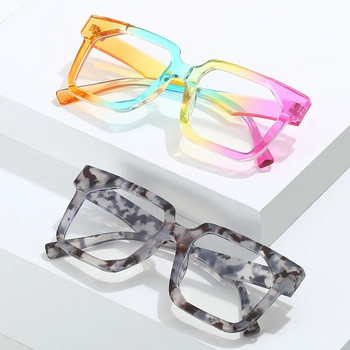 SO&EI Винтидж квадратни цветни слънчеви очила Дамски модни прозрачни океански лещи UV400 Мъжки слънчеви очила