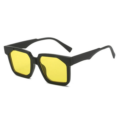 SO&EI Vintage τετράγωνα πολύχρωμα γυαλιά ηλίου Γυναικεία μόδα Clear Ocean Lens Shades UV400 Ανδρικά γυαλιά ηλίου