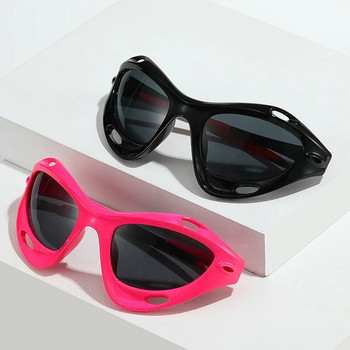SHAUNA Fashion Cat Eye Hollow Γυναικεία γυαλιά ηλίου Retro Y2K με επίστρωση καθρέφτη Σκιές γυαλιών UV400 Ανδρικά γυαλιά ηλίου πανκ αθλητικής οδήγησης