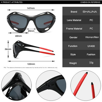 SHAUNA Модни дамски слънчеви очила Cat Eye Hollow Retro Y2K Mirror Coating Eyewear Shades UV400 Men Punk Sport Driving Sun Glasses