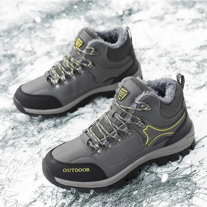 Cizme de zăpadă în aer liber, iarna pentru bărbați, impermeabile și antiderapante, cizme noi din bumbac, încălțăminte pentru bărbați, cu pluș și îngroșat