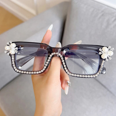 Νέα Diamonds Square γυαλιά ηλίου Γυναικεία επώνυμα σχεδιαστής Luxury γυαλιά ηλίου Rhinestone Γυαλιά ηλίου γυναικεία χρώματα καραμέλα αποχρώσεις UV400 Γυαλιά