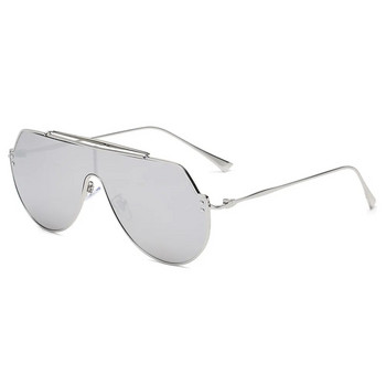 YAEMZEI Извънгабаритни слънчеви очила с плосък връх Мъжки пилотски слънчеви очила Дамски дизайн на луксозна марка Голяма рамка Vintage Gradient Shades UV400