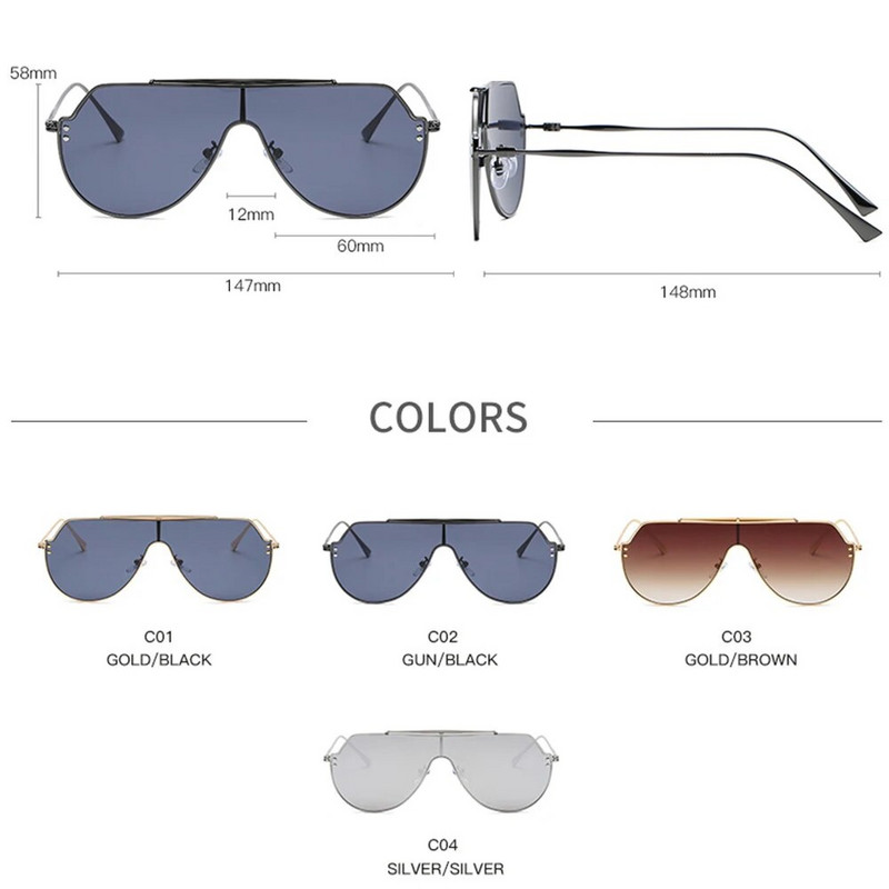 YAEMZEI Υπερμεγέθη Flat Top Γυαλιά ηλίου Ανδρικά γυαλιά ηλίου Pilot Γυναικεία πολυτελή επώνυμα Σχέδιο Μεγάλο πλαίσιο Vintage Gradient αποχρώσεις UV400