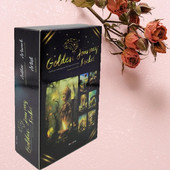 12x7cm pachet de cărți de tarot pentru divinație Călătorie de aur cu ghid Joc de ghicire versiune în engleză Tarot gros de înaltă calitate