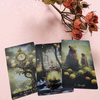 12x7 εκ. Golden Journey Divination Card Tarot Deck with Guidebook Fortune Telling Game English Version Thick Tarot υψηλής ποιότητας