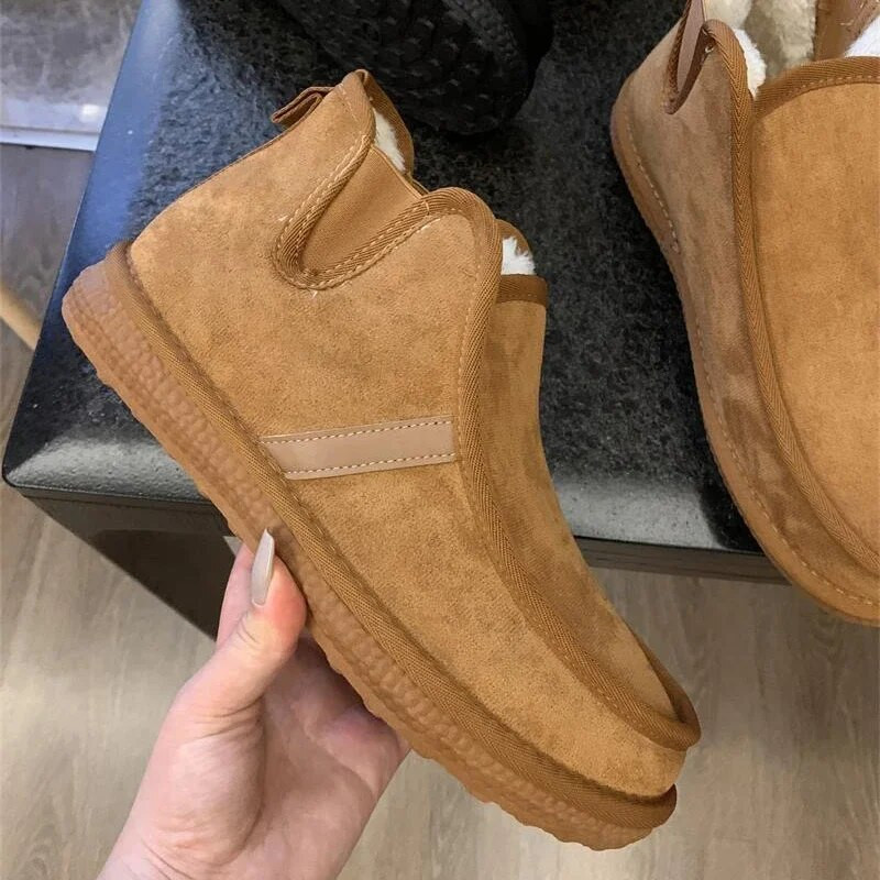 Ανδρικά φθινοπωρινά παπούτσια σε στυλ εργασίας Cow Suede Μπότες μοτοσικλέτας 2023 Άνετες ανδρικές μπότες από φυσικό δέρμα