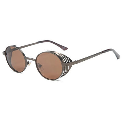 OEC CPO Oval Punk Vintage Γυναικεία γυαλιά ηλίου Στρογγυλά επώνυμα επώνυμα Γυαλιά ηλίου Γυναικεία Steampunk Retro γυαλιά οράσεως UV400 Oculos