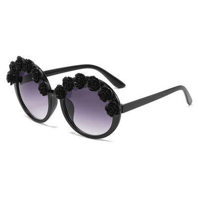 Uued Pearl Luxury päikeseprillid Naiste kaitseprillid Vintage Flower ümmargused päikeseprillid Naiste brändi disainer Punk prillid UV400 Shades Oculos