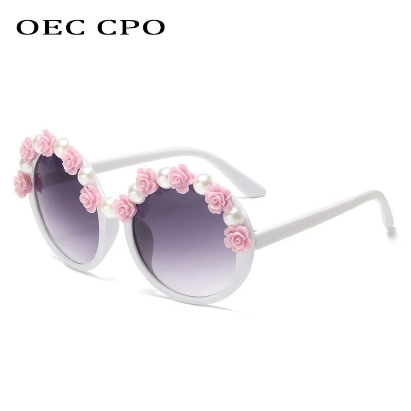 Uued Pearl Luxury päikeseprillid Naiste kaitseprillid Vintage Flower ümmargused päikeseprillid Naiste brändi disainer Punk prillid UV400 Shades Oculos