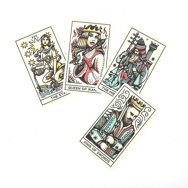 Tattoo Tarot Društvena igra Zabavna karta za kreativno proricanje s punim engleskim PDF vodičem za djecu i odrasle