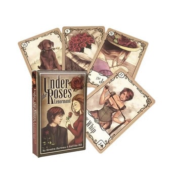 New Under the Roses Lenormand 39 Card Oracle Deck Family Party Fun Tarots επιτραπέζιο παιχνίδι