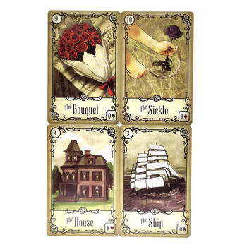 New Under the Roses Lenormand 39 Card Oracle Deck Family Party Fun Tarots επιτραπέζιο παιχνίδι