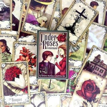 New Under the Roses Lenormand 39 Card Oracle Deck Family Party Fun Tarots επιτραπέζιο παιχνίδι