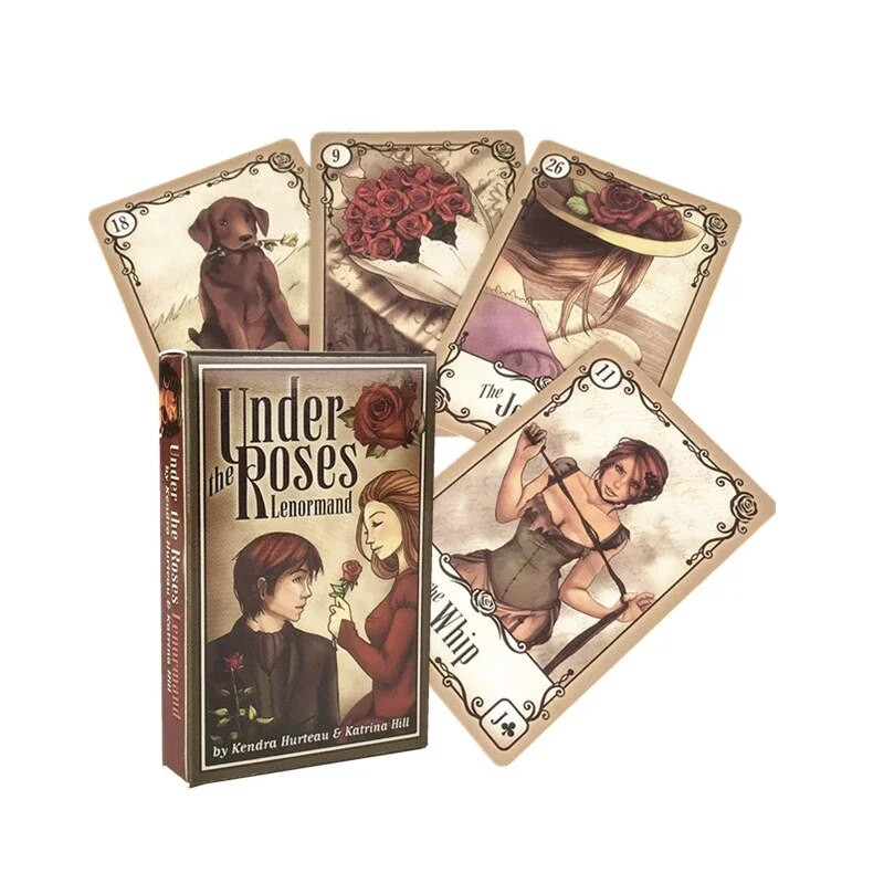 New Under the Roses Lenormand 39 Card Oracle Deck Family Party Fun Tarots επιτραπέζιο παιχνίδι