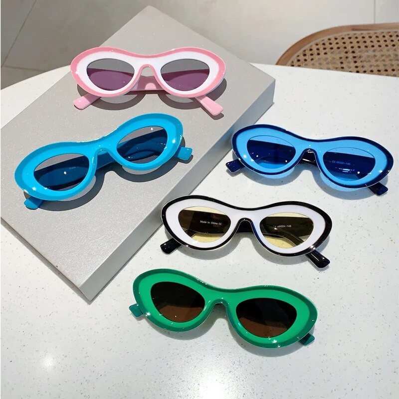 KAMMPT jaunas ovālas saulesbrilles sievietēm 2023. gads, stilīgi daudzkrāsaini āra toņi vīriešiem, moderns zīmola dizainers UV400 aizsardzības pludmales brilles