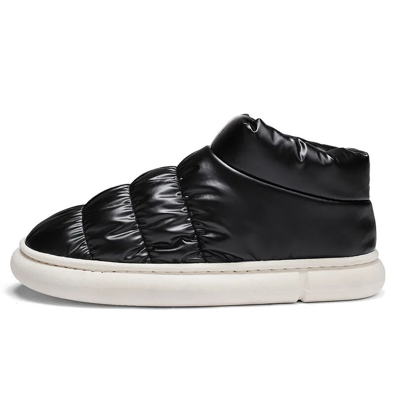 Sniega zābaki Vīriešu ziema 2024 Jauni plīša silti kokvilnas apavi Sieviešu mode Ērti Pāri Plakani ikdienas apavi Neslīdoši Izturīgi