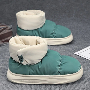 Мъжки дамски памучни обувки Зима 2024 г. Плюшена изолация Удобни ежедневни обувки За домашна употреба На открито Двойки Нехлъзгащи се ботуши за сняг
