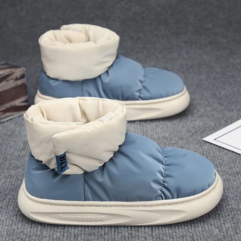 Vyriški moteriški medvilniniai batai 2024 m. žiema, pliušinė izoliacija, patogūs laisvalaikio batai, naudojami namuose lauke, poros, neslystantys sniego batai