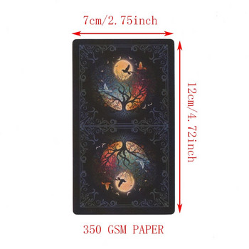 Карти Таро за начинаещи с ръководство Английска колода Oracle 12x7cm 350 GSM Хартиен пророк 12x7cm Таро
