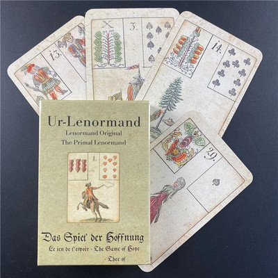 Vanad Araabia Lenormand Oracle kaardid Tarot saatuse ennustamiseks lauamängupakk koos PDF-juhendiga
