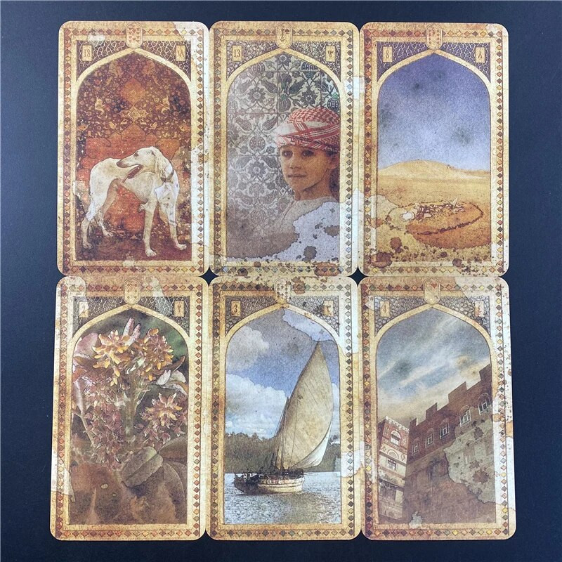 Vanad Araabia Lenormand Oracle kaardid Tarot saatuse ennustamiseks lauamängupakk koos PDF-juhendiga