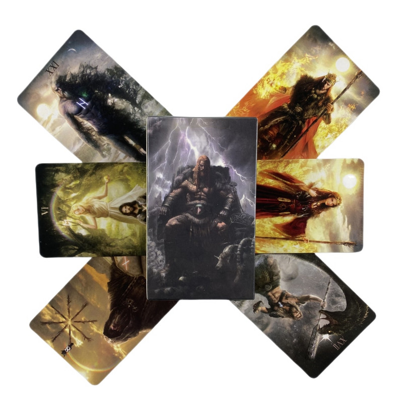 Runic Tarot Cards A 80 Deck Oracle English Visions Divination Edition Borad Παίζοντας Παιχνίδια