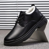 Retro darbiniai medvilniniai batai vyriški britiško stiliaus 2024 m. žiemos mados pliušiniai izoliaciniai patogūs žemi batai plokščiapadžiai lauko laisvalaikio batai