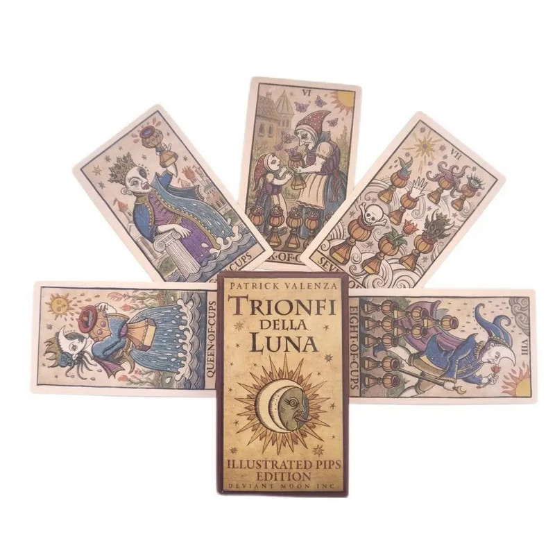 Tarot Oracles Trionfi della Luna Tarot karte Oracles špil Društvena igra Karta sudbine Igra proricanja sudbine Dječja igračka za žene Djevojčice