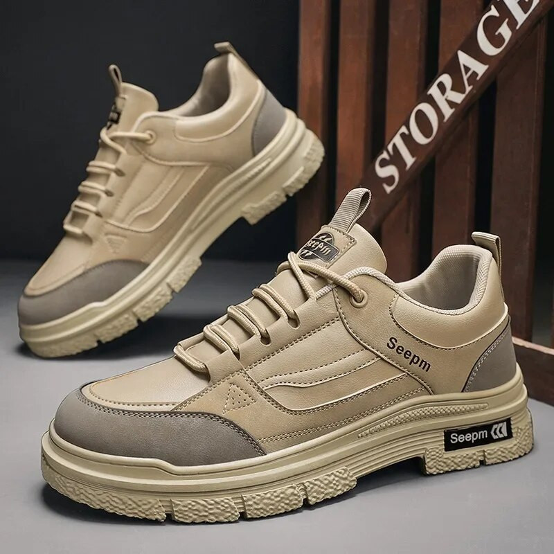 Muške niske ležerne cipele 2024. Nova Jesen Zima Vintage Britanska moda Kratke čizme za putovanja na otvorenom Luksuzna blagdanska sportska obuća