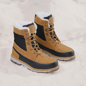 Χειμώνας 2024 Snowy Boots Ανδρικά νέα μόδα βελούδινα θερμικά ψηλά βαμβακερά παπούτσια Υπαίθρια Arctic ρετρό κρύα casual παπούτσια