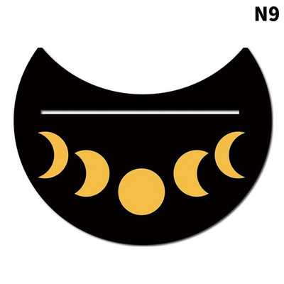 Drveni stalak za kartice za tarot pravokutni stalak za oltar u obliku mjeseca, drveni zaslon za alate za proricanje vještica Dekoracija Wiccan ploče