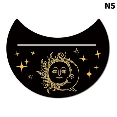 Drveni stalak za kartice za tarot pravokutni stalak za oltar u obliku mjeseca, drveni zaslon za alate za proricanje vještica Dekoracija Wiccan ploče