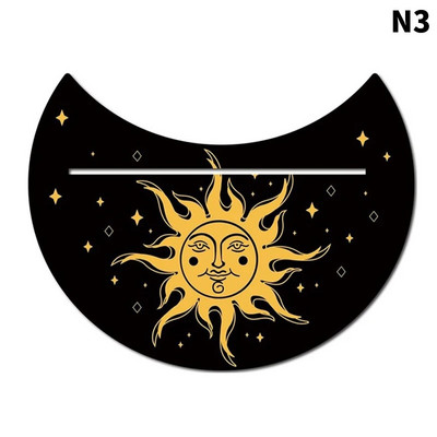 Drveni stalak za kartice za tarot pravokutni stalak za oltar u obliku mjeseca, drveni zaslon za alate za proricanje vještica Dekoracija Wiccan ploče